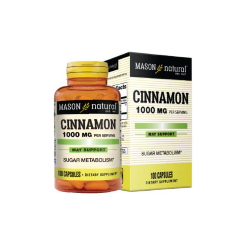 Mason Natural Cinnamon 1000mg - Hỗ trợ chuyển hóa đường