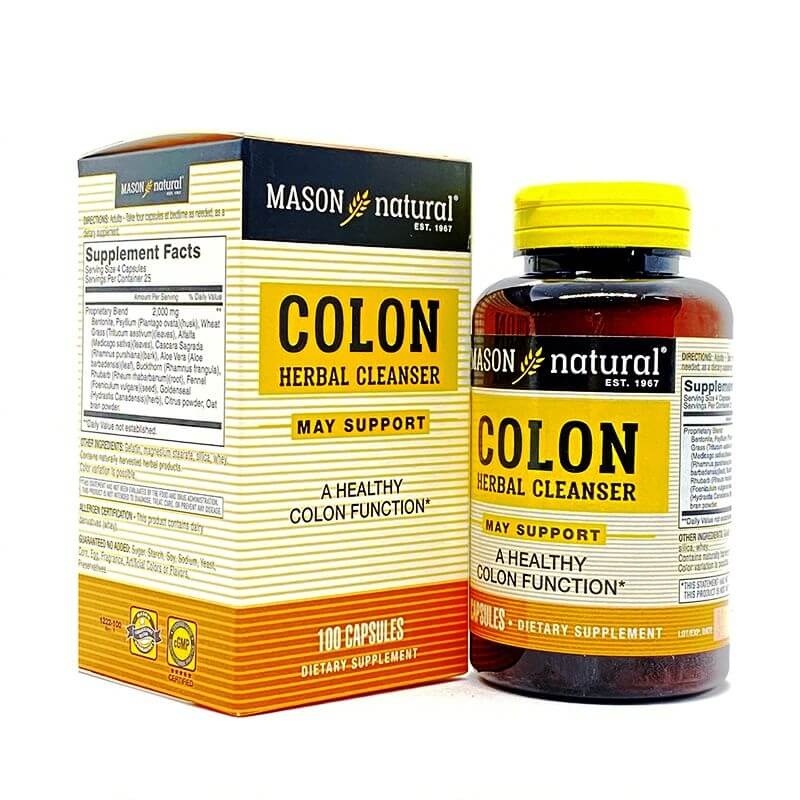 Mason Natural Colon Herbal Cleanser - Hỗ trợ các bệnh lý về đại tràng