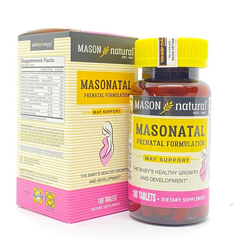 Masonatal Prenatal Formulation - Vitamin cho phụ nữ mang thai, cho con bú