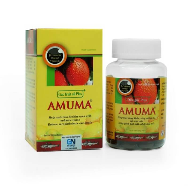 Dầu gấc Plus Amuma - Cải thiện thị lực, giảm mỏi mắt