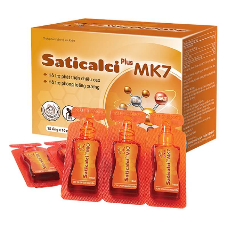 Saticalci plus MK7 - Bổ sung calci, vitamin D3 cho xương