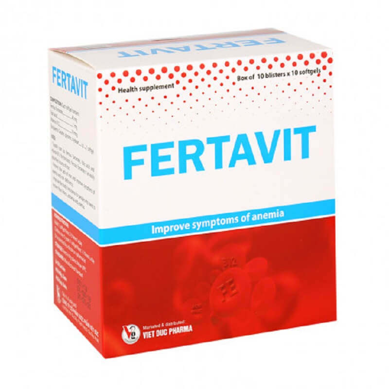 Thực phẩm bảo vệ sức khỏe Fertavit - Bổ sung sắt, acid foli