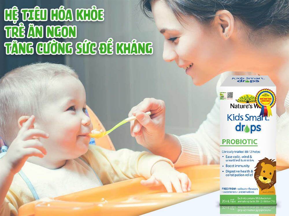 Nature's Way Kids Smart Drops Probiotic - Bổ Sung Men Vi Sinh Giúp Hệ Tiêu Hóa Của Bé Khỏe Mạnh