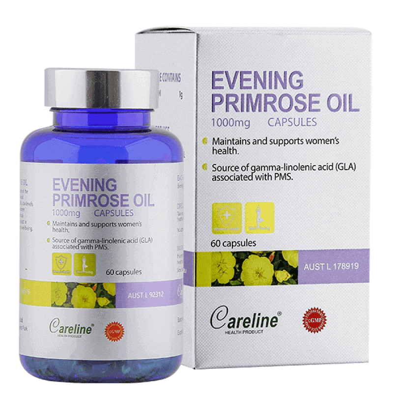 Careline Evening Primrose Oil 1000mg - Cân bằng nội tiết tố nữ