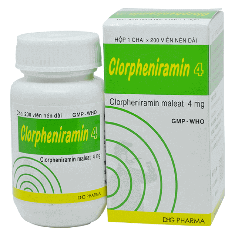 Clorpheniramin 4mg ch/200 - Điều trị viêm mũi dị ứng