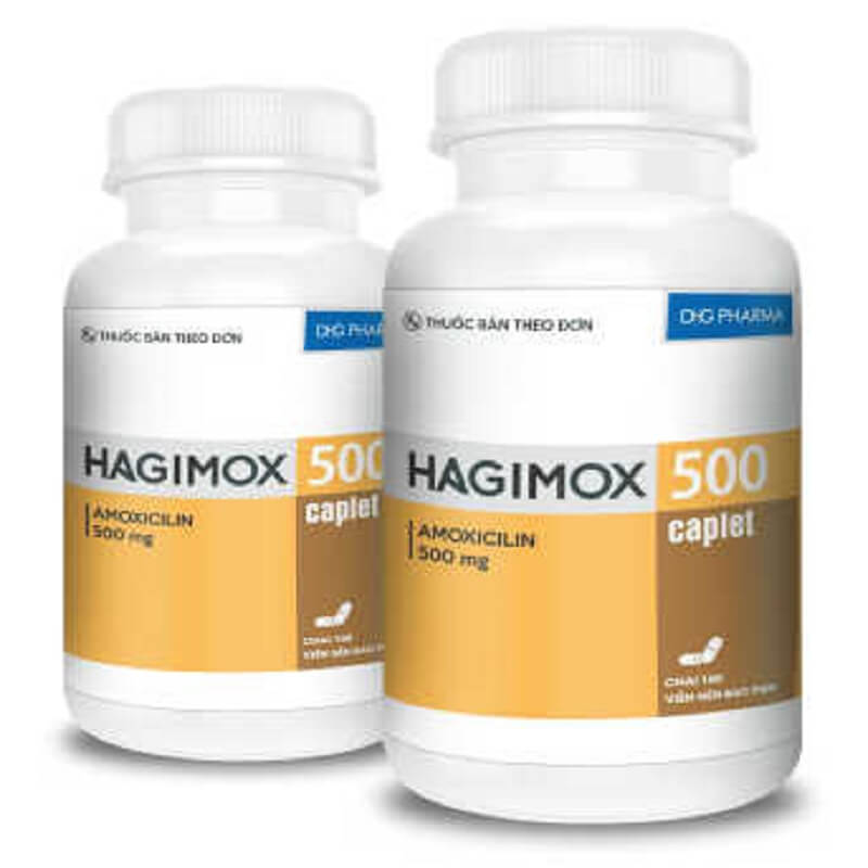 Hagimox 500 Caplet Chai - Điều trị các bệnh nhiễm khuẩn