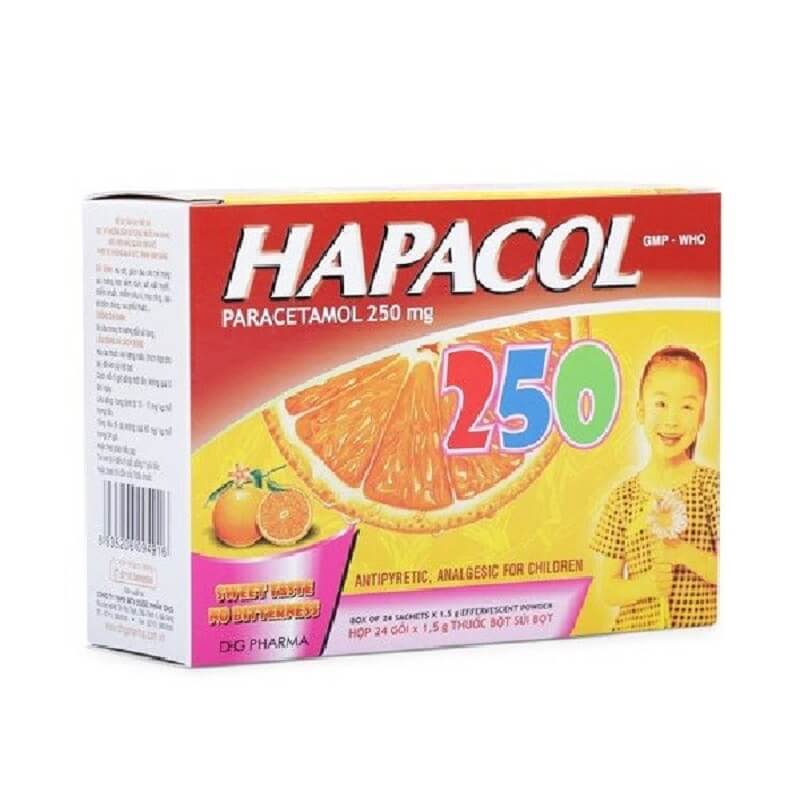 Hapacol 250 - Hạ sốt, giảm đau cho trẻ do cảm, cúm, xuất huyết