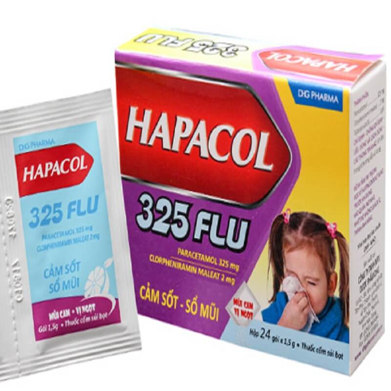 Hapacol 325 Flu - Điều trị các triệu chứng cảm sốt