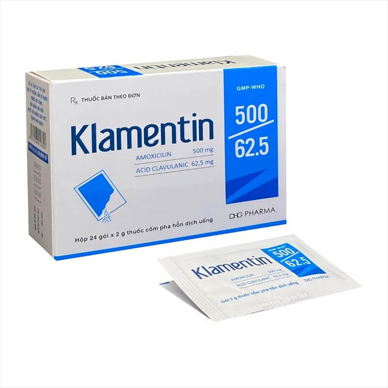 Klamentin 500/62.5 - Điều trị nhiễm khuẩn đường hô hấp