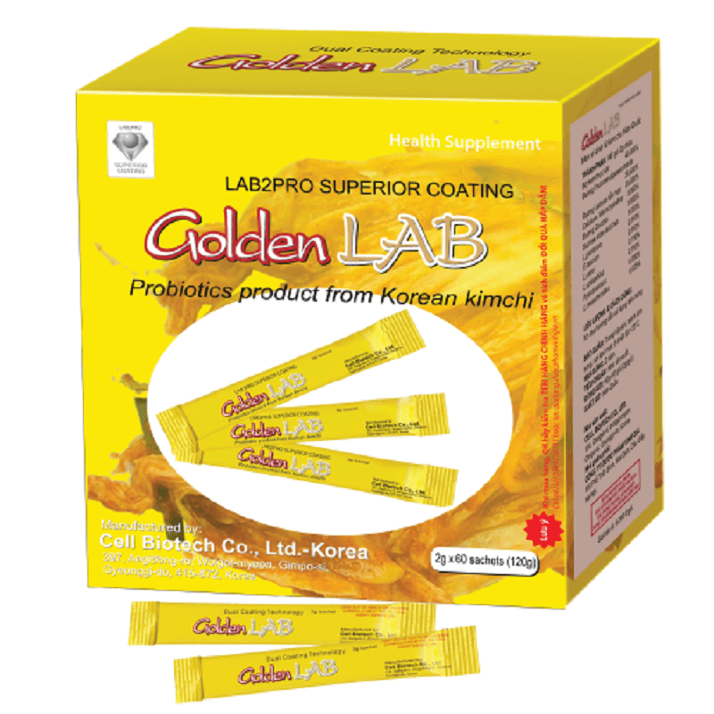 Men vi sinh Golden LAB (hộp 60 gói) hỗ trợ tiêu hóa