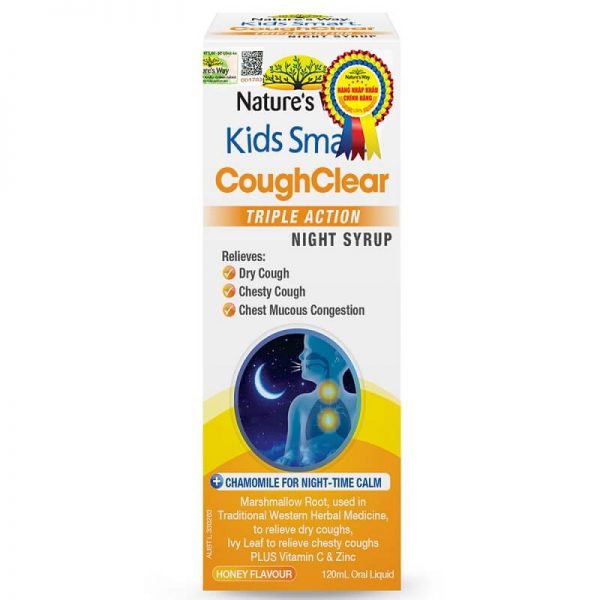 Nature's Way Kids Smart Cough Clear Triple Action Night Syrup