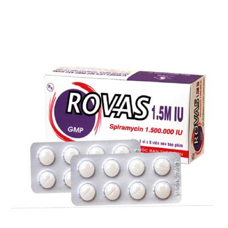 Rovas 1.5M IU - điều trị nhiễm khuẩn ở đường hô hấp, da