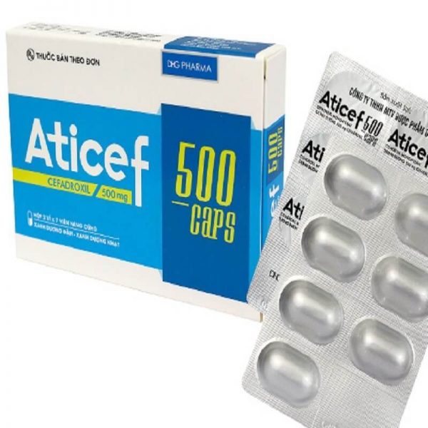 Thuốc kháng sinh Aticef 500 Caps điều trị các bệnh nhiễm khuẩn