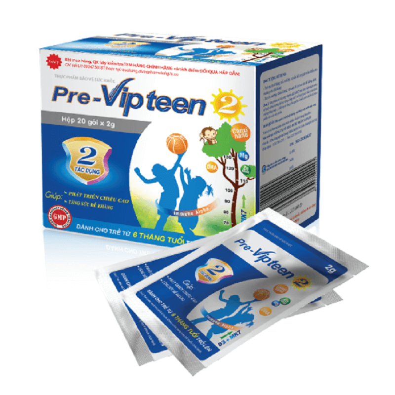TPBVSK Pre-Vipteen 2 phát triển chiều cao cho trẻ