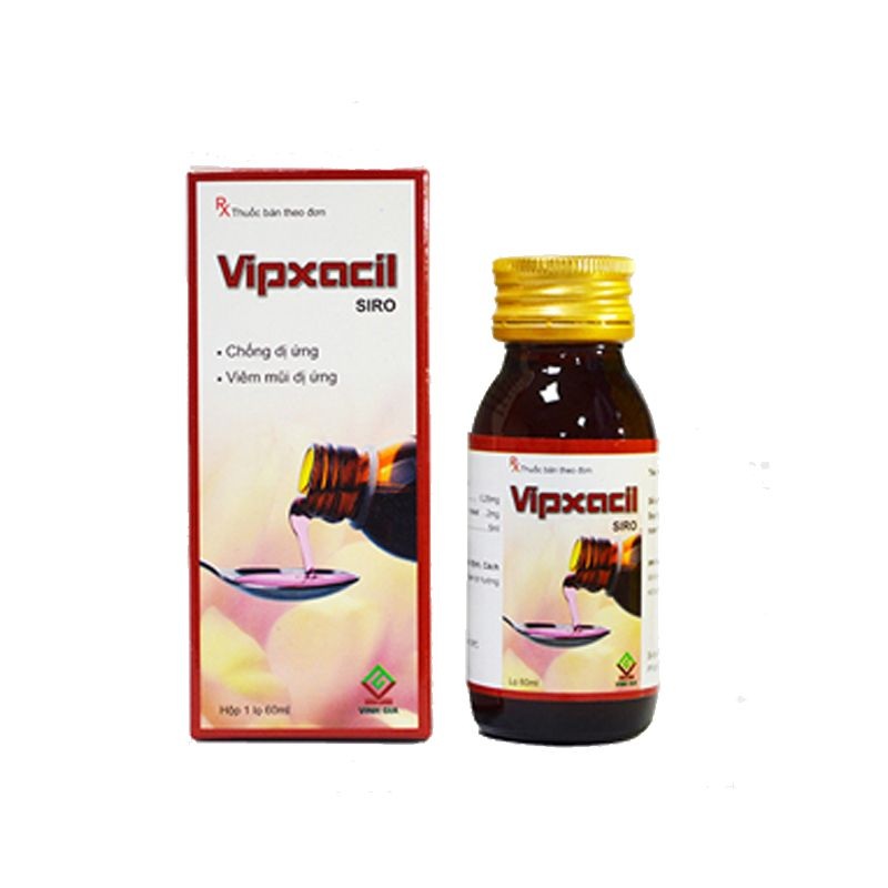 Vipxacil Siro - Chống dị ứng, viêm phế quả dị ứng