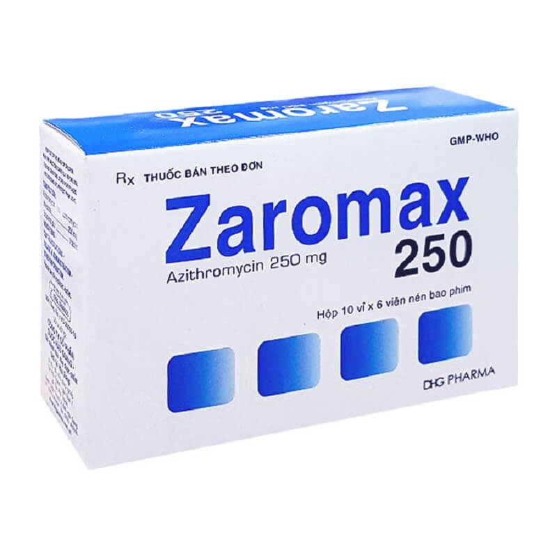Zaromax 250 - Điều trị nhiễm khuẩn do các vi khuẩn nhạy