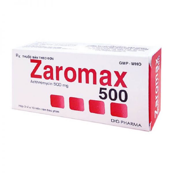 Zaromax 500 - Điều trị nhiễm khuẩn do các vi khuẩn nhạy cảm