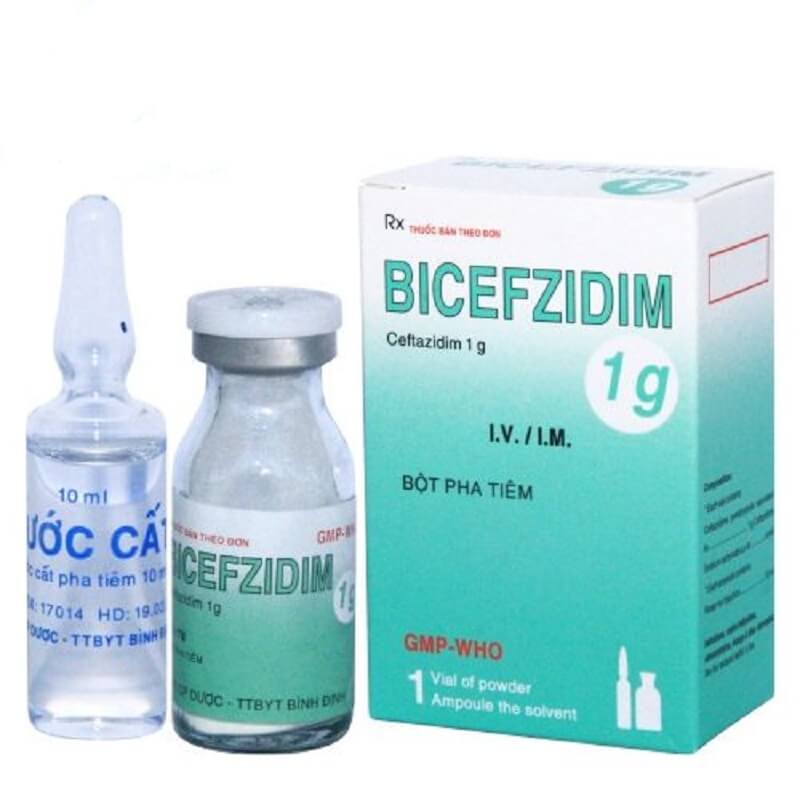 Bicefzidim 1g - Điều trị nhiễm trùng huyết, áp-xe phổ