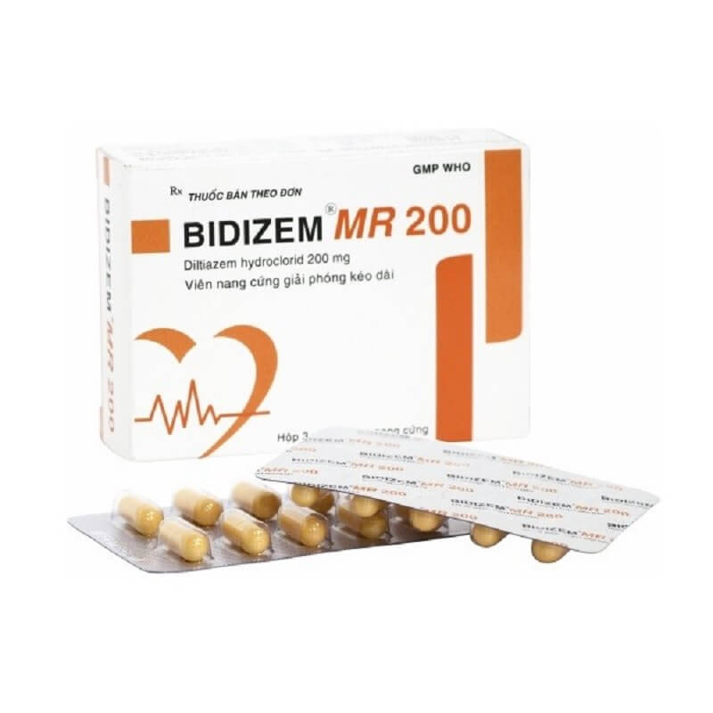 Bidizem MR 200 - Điều trị tăng huyết áp, đau thắt ngực