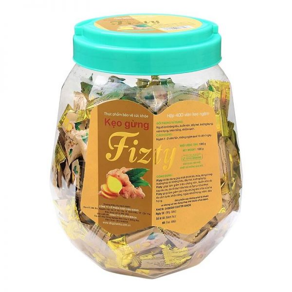 Kẹo Gừng Fizty - Kích thích tiêu hóa, giảm đầy hơi