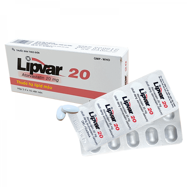 Lipvar 20 - Giảm nồng độ cholesterol toàn phần và cholesterol LDL