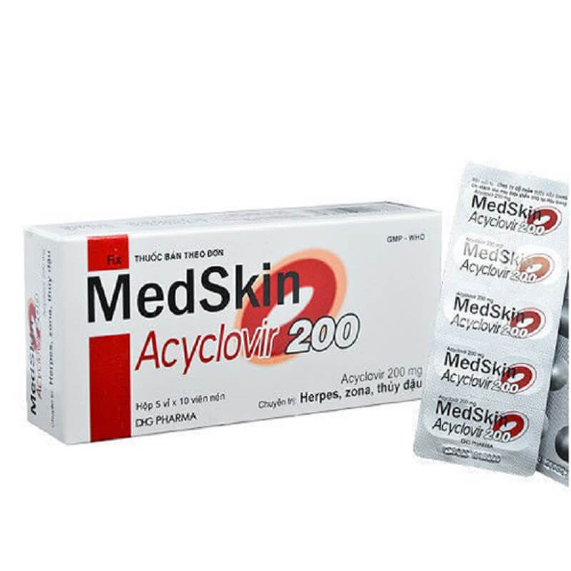 Medskin Acyclovir 200 - Điều trị nhiễm Herpes sinh dục