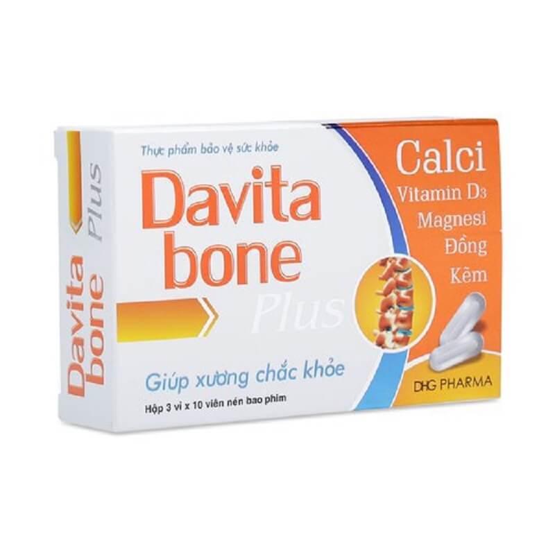 TPBVSK Davita bone Plus - Bổ sung calci, vitamin D